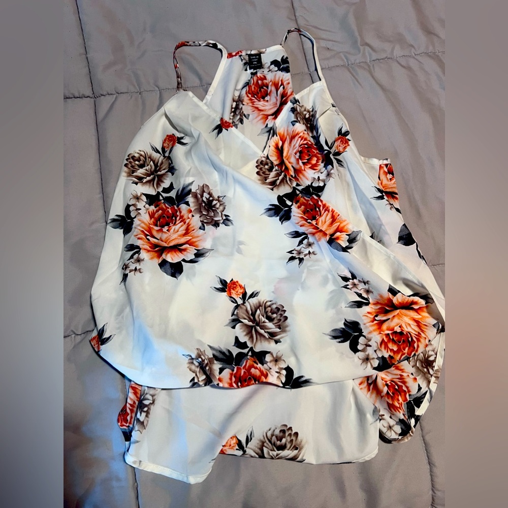 Shein floral tank top